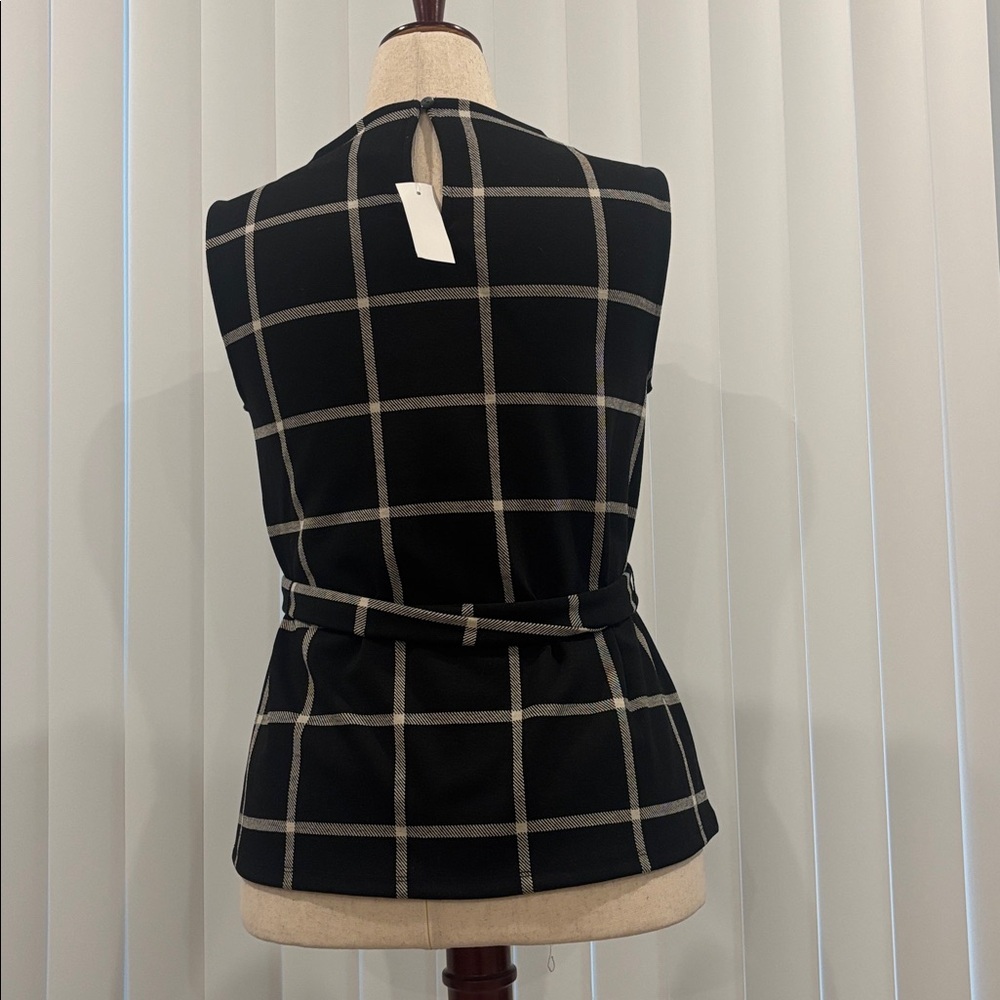 Ann Taylor factory black and white tie top size small nwt - Picture 3 of 6